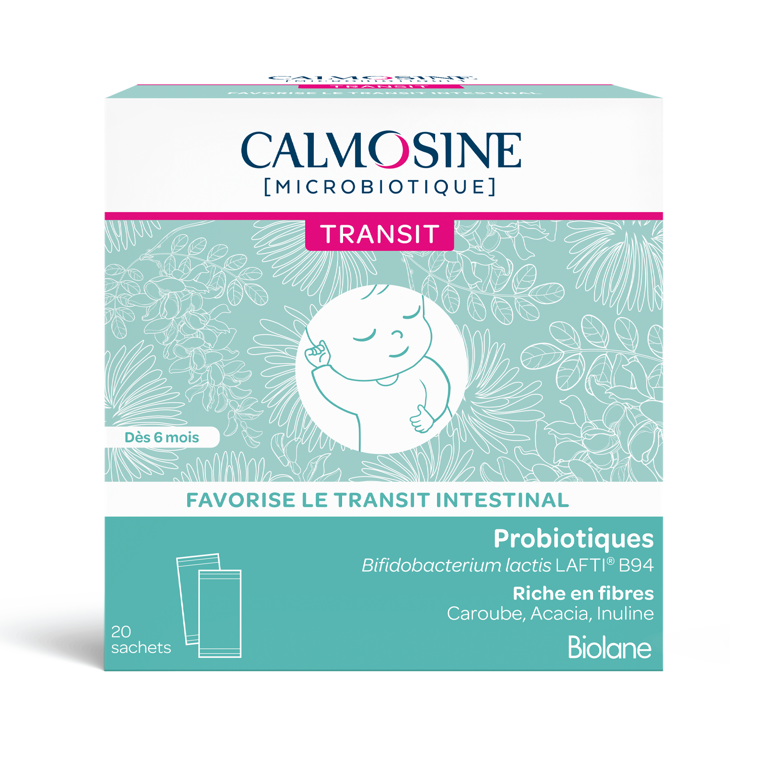 Faciliter le transit intestinal de bébé avec Calmosine